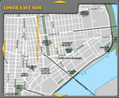 Lower Eastside New York City Tourist Map