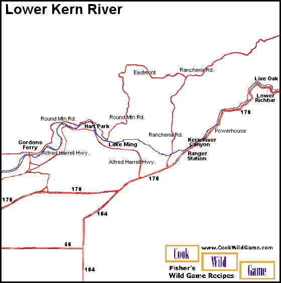 Lower Kern River Map