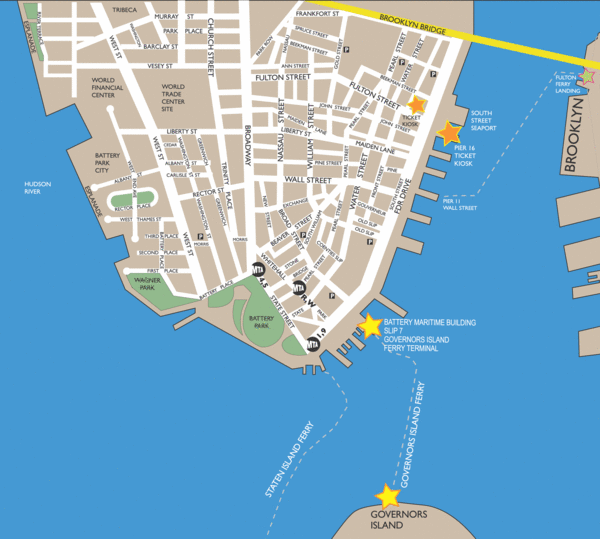 Lower Manhattan Area Map