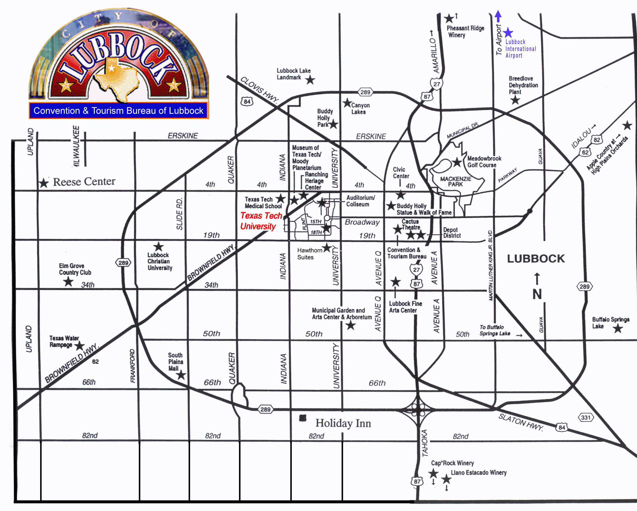 Lubbock City Map Lubbock Texas • mappery