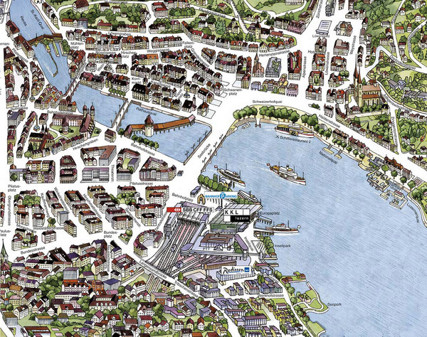 Lucerne Tourist Map