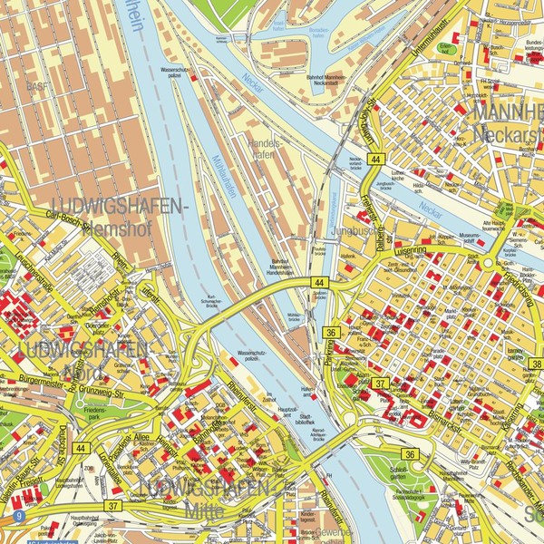 Ludwigshafen City Map - Ludwigshafen Germany • mappery