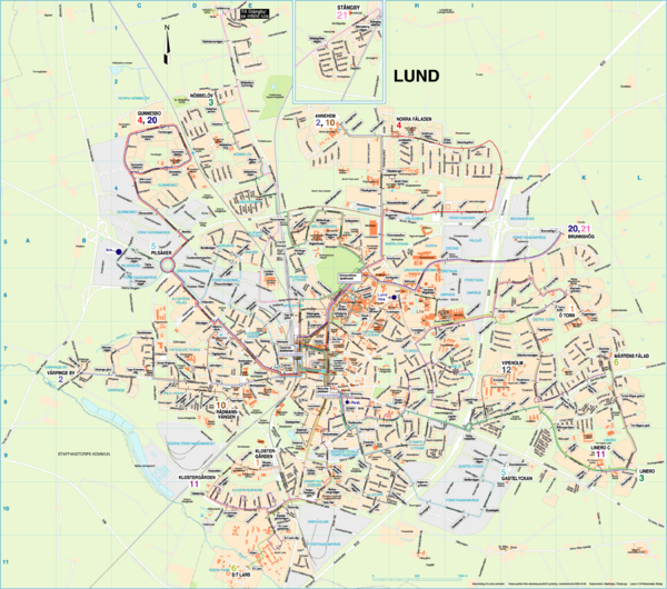 Lund City Map - Lund Sweden • mappery