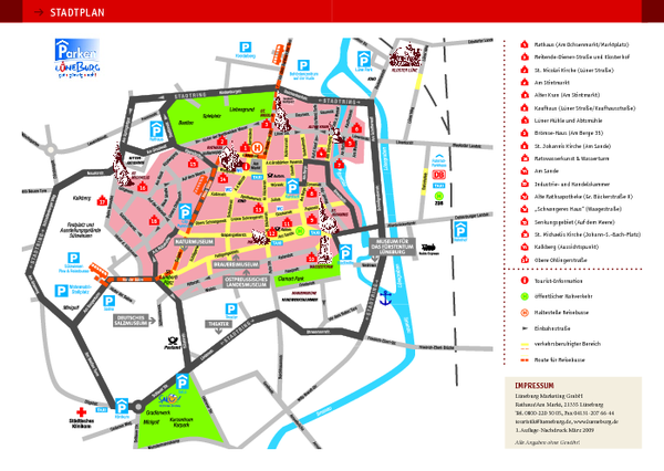 Luneburg Tourist Map