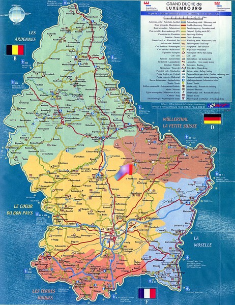 Luxembourg Tourist Map