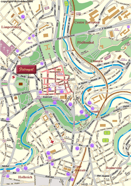 Luxembourg city Map