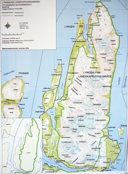 Editable map Tromso Norway ai