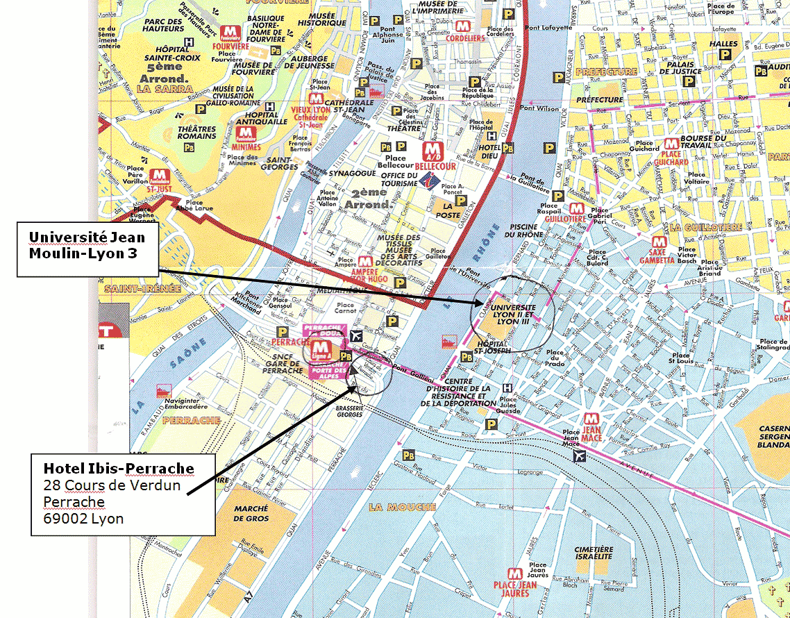 MAP OF LYON FRANCE - Recana Masana