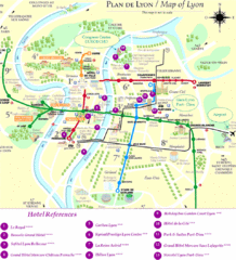 Lyon Tourist Map Lyon Tourist Map