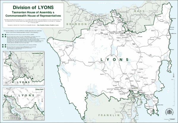 Lyons Political Divisions Map