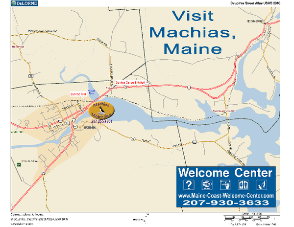 Machias, Maine, USA Map