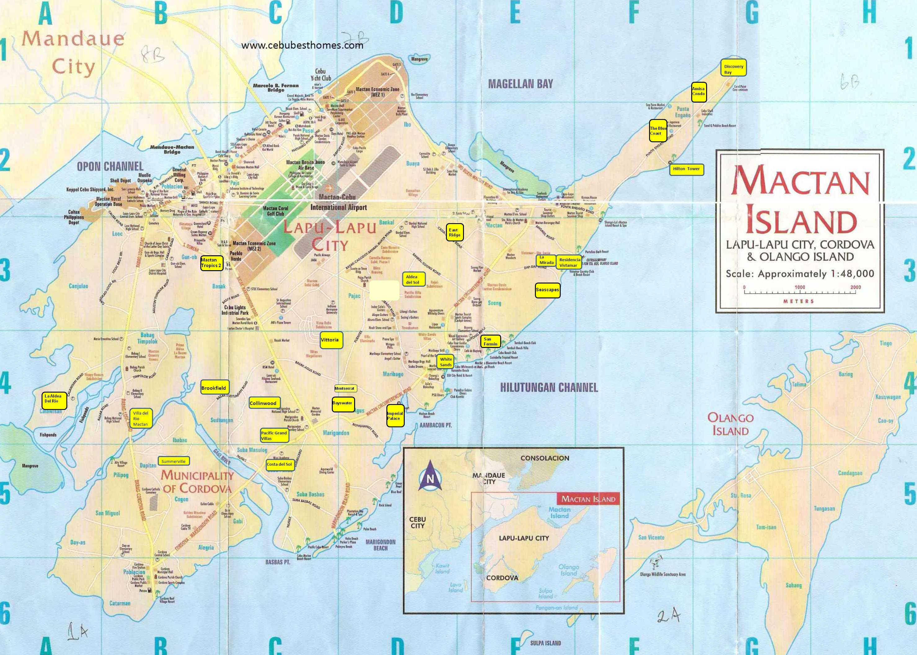 Mactan Island Tourist Map Mactan Island • mappery