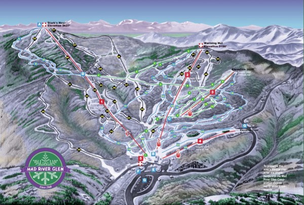 Mad River Glen Ski Area Trail Map