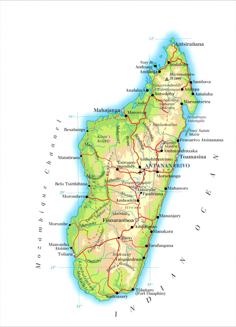 madagaskar karta Madagascar Map   Madagascar Africa • mappery madagaskar karta