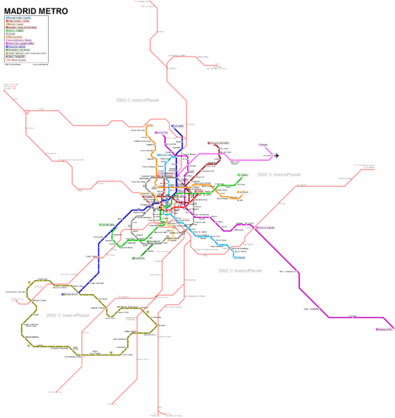 Madrid Metro Map