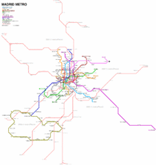 Madrid Metro Map