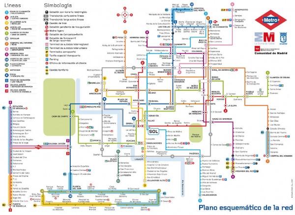 Madrid Metro Map Madrid Spain Mappery