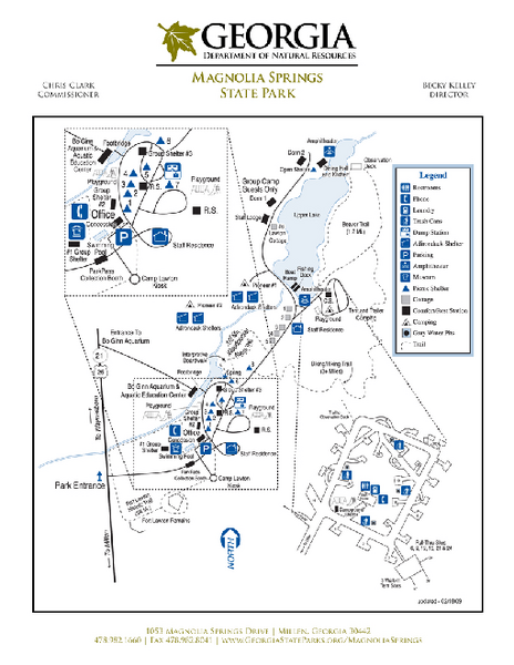 Magnolia Springs State Park Map