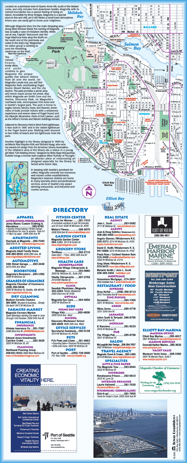 Magnolia tourist map magnolia washington • mappery