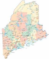 Maine Road Map