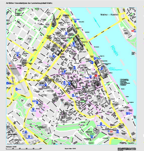 Mainz City Center Map