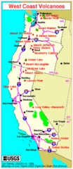 Major West Coast Volcanoes (Washington, Oregon...