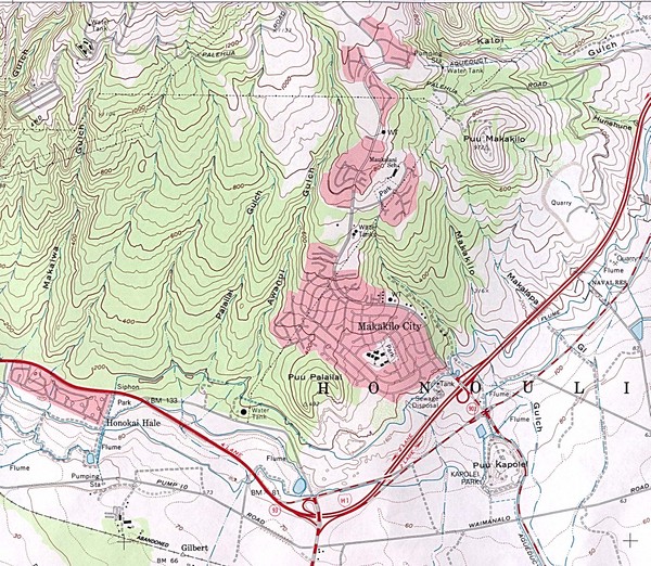 Makakilo, Hawaii Tourist Map