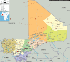 Mali Political Map