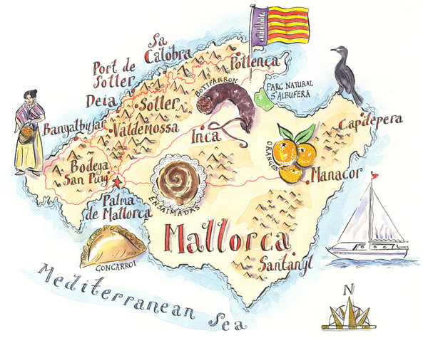 Mallorca Illustrated Map