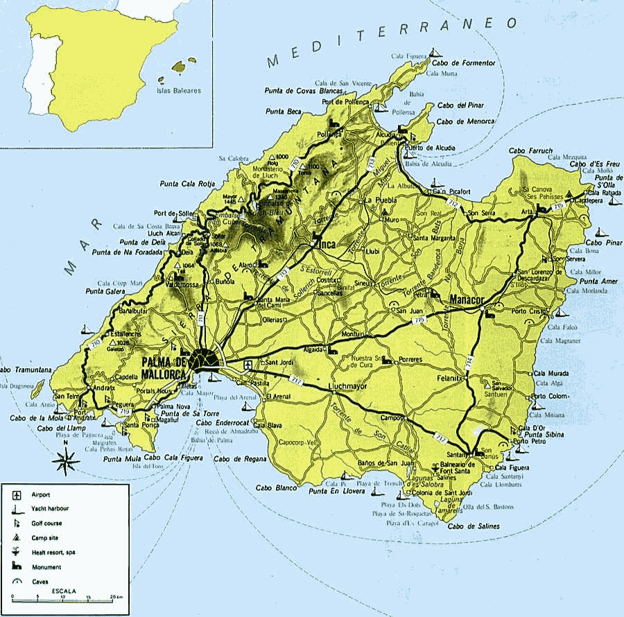 Mallorca Tourist Map - Mallorca • mappery