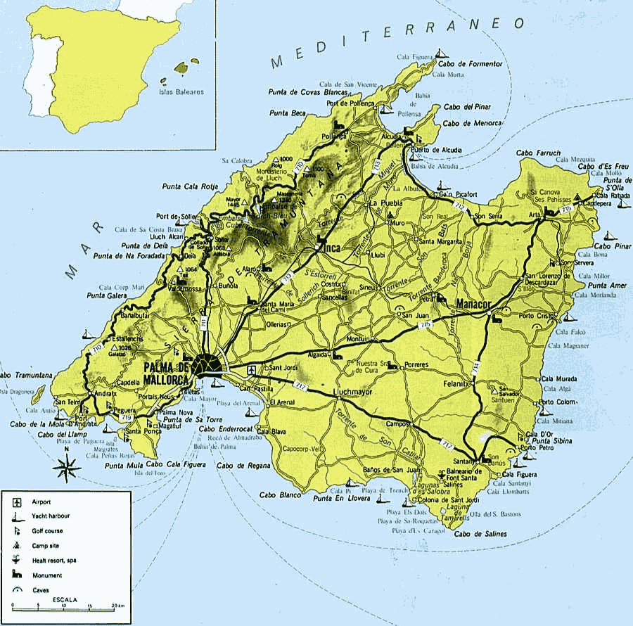 Mallorca Tourist Map Mallorca • mappery