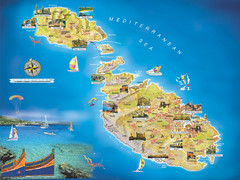 Malta Islands Tourist Map