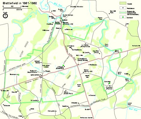 Manassas National Battlefield Park Official Map