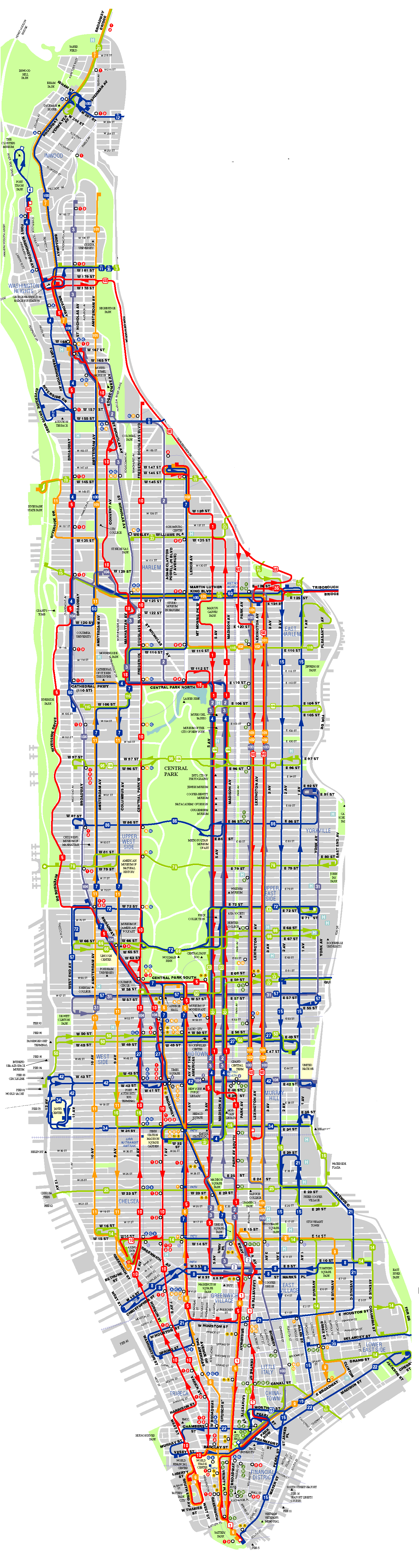 Manhattan Bus Map Mappery