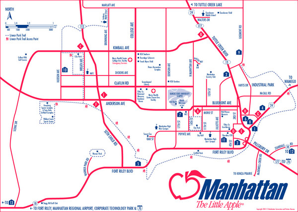 Manhattan (Kansas) City Map