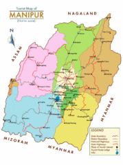 Manipur India Tourist Map Manipur India Tourist Map