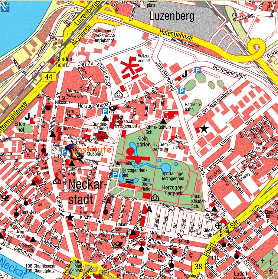 Mannheim Tourist Map Mannheim Germany • mappery