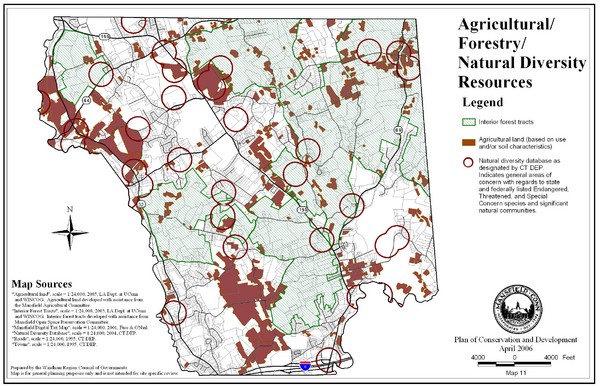 Mansfield Conservation and Development Map