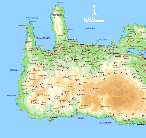 Map Of Chania Crete Map Of Chania - Hania Greece • Mappery Map Of Chania Crete Map Of Chania - Hania Greece • Mappery