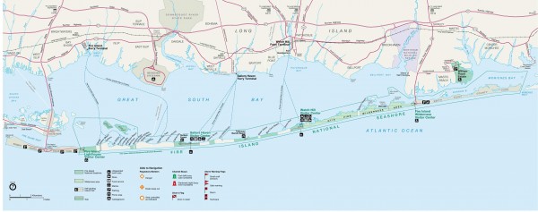 Map of Fire Island National Seashore