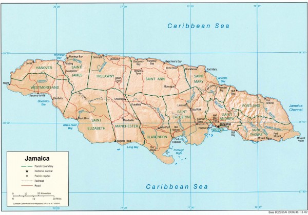 Map of Jamaica