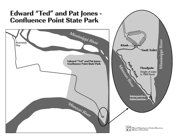 Map of Jones-Confluence Point State Park