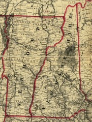 Map of New Hampshire and Vermont 1860