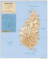 Map of Saint Lucia Map of Saint Lucia
