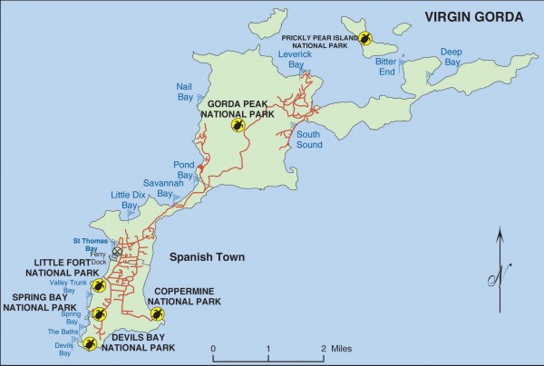 Map of Virgin Gorda
