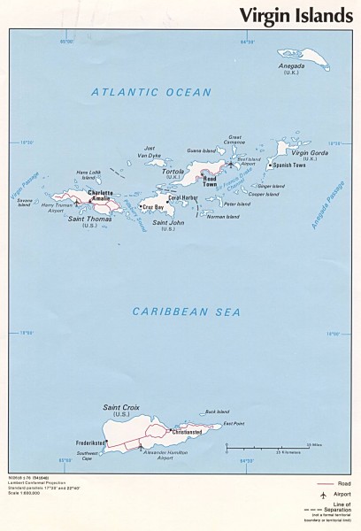 Map of the Virgin Islands
