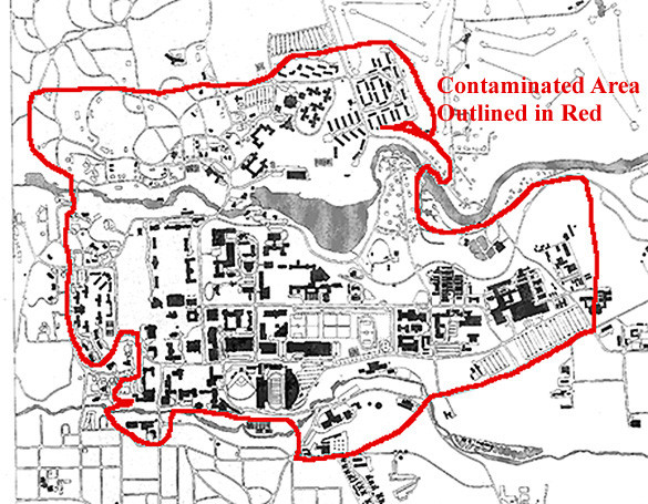 Map of Water contamination at Cornell University in 1997 - 14853 • mappery