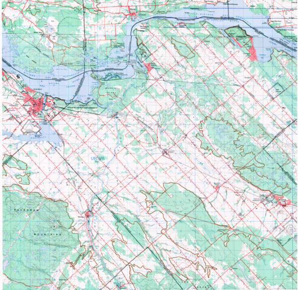 Upper Ottawa Valley, Ontario Topographic Map