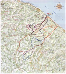 Marche cycling map