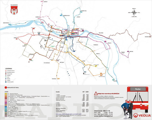 Maribor Bus Map